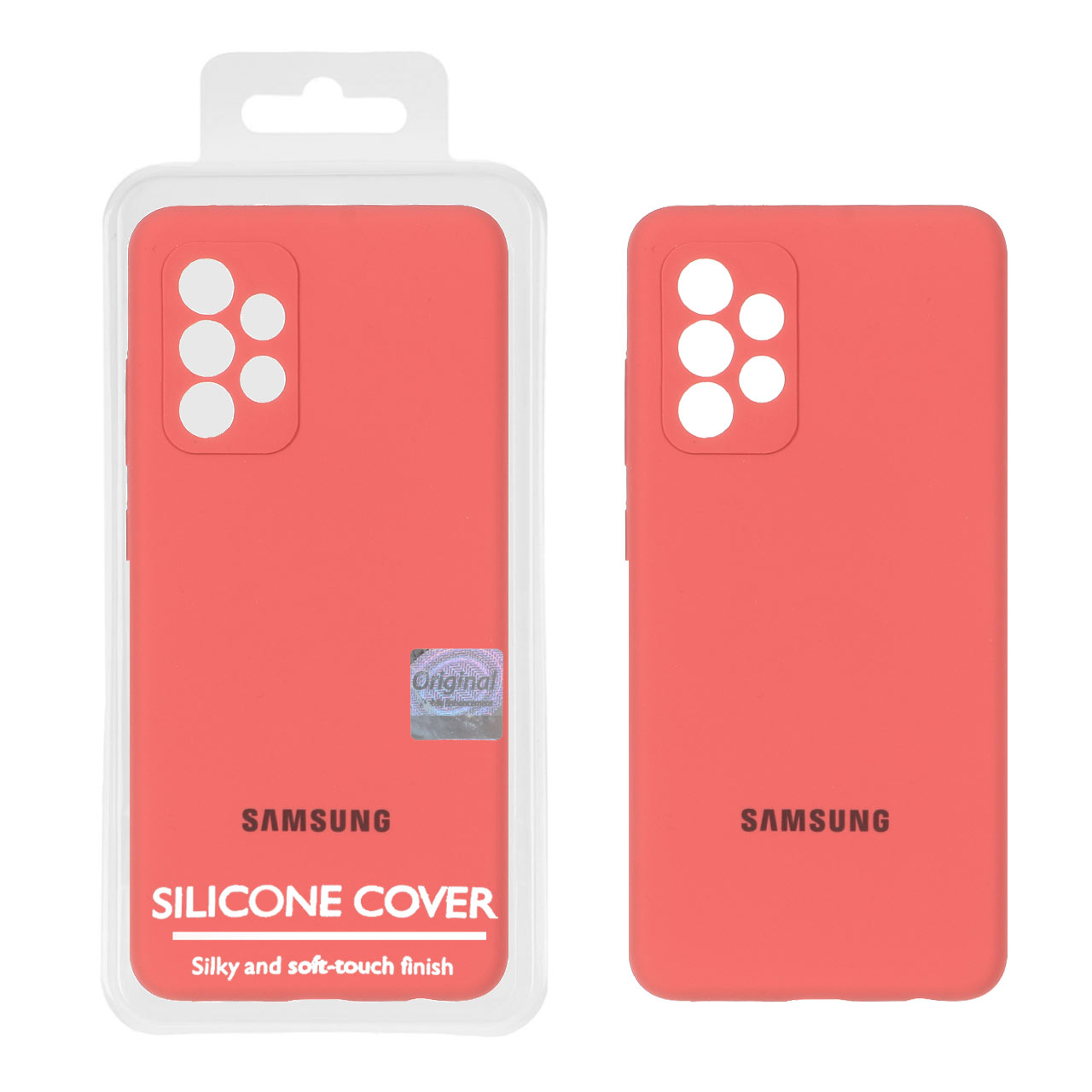 قاب سیلیکونی پاک کنی اورجینال Master Quality مدل Samsung Galaxy A52 / A52s - هلویی (پک دار)