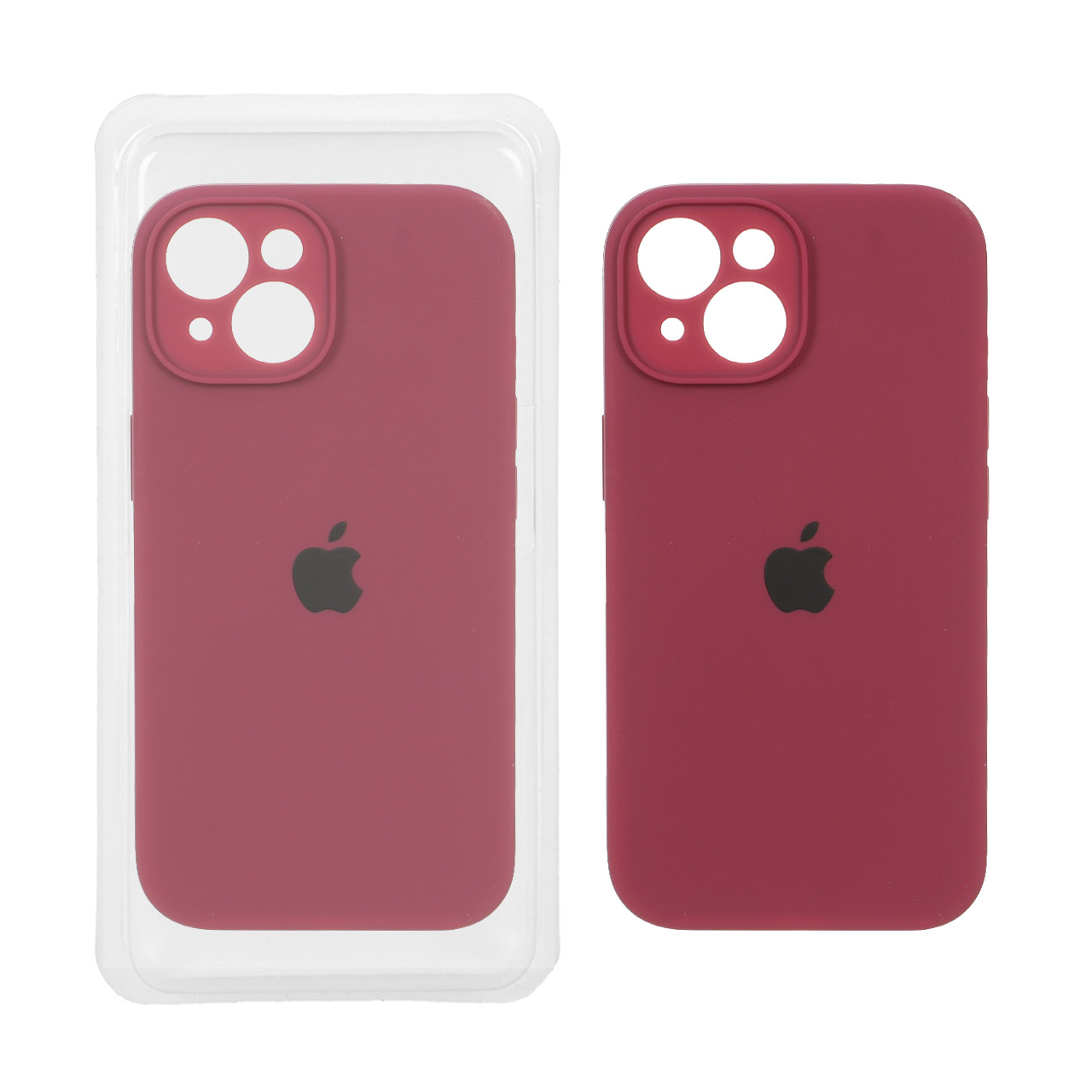 قاب سیلیکونی پاک کنی محافظ لنزدار اورجینال Apple iPhone 15 - آلبالویی (پک اصلی)