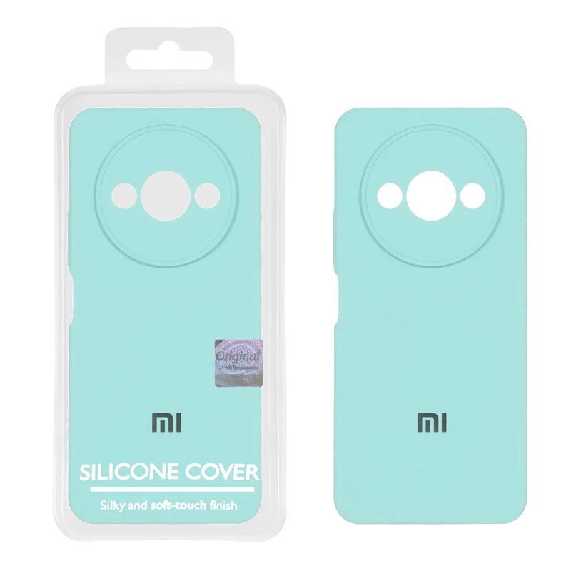 قاب سیلیکونی پاک کنی اورجینال Master Quality مدل Xiaomi Redmi A3 / A3x / Poco C61 - سبزآبی (پک دار)