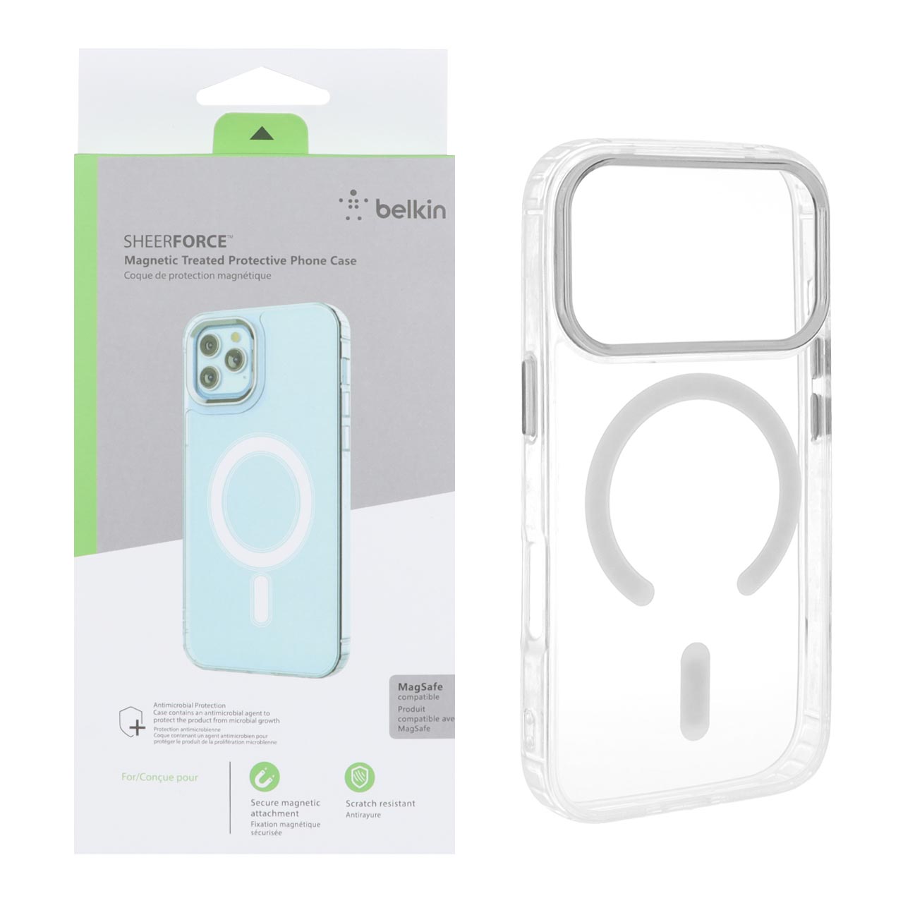 قاب belkin شفاف Magsafe مدل Apple iPhone 17 Pro (پک دار)