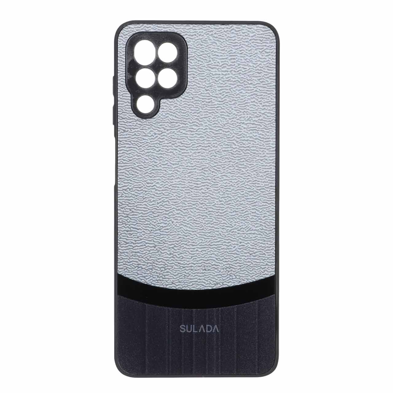 قاب SULADA دو تکه Texture مدل Samsung Galaxy A12 / M12 / F12 - طوسی
