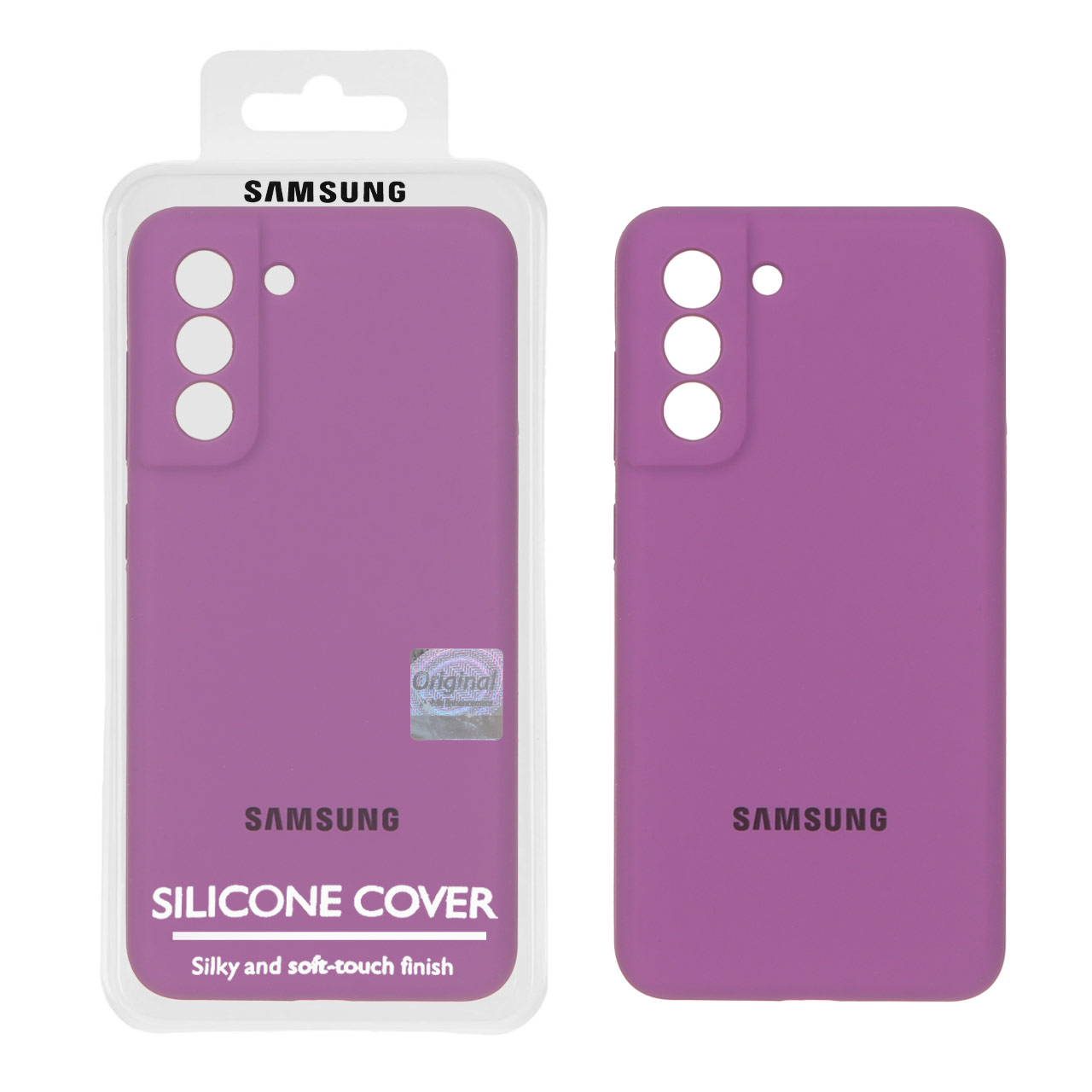 قاب سیلیکونی پاک کنی اورجینال Master Quality مدل Samsung Galaxy S21 FE - ارغوانی (پک دار)