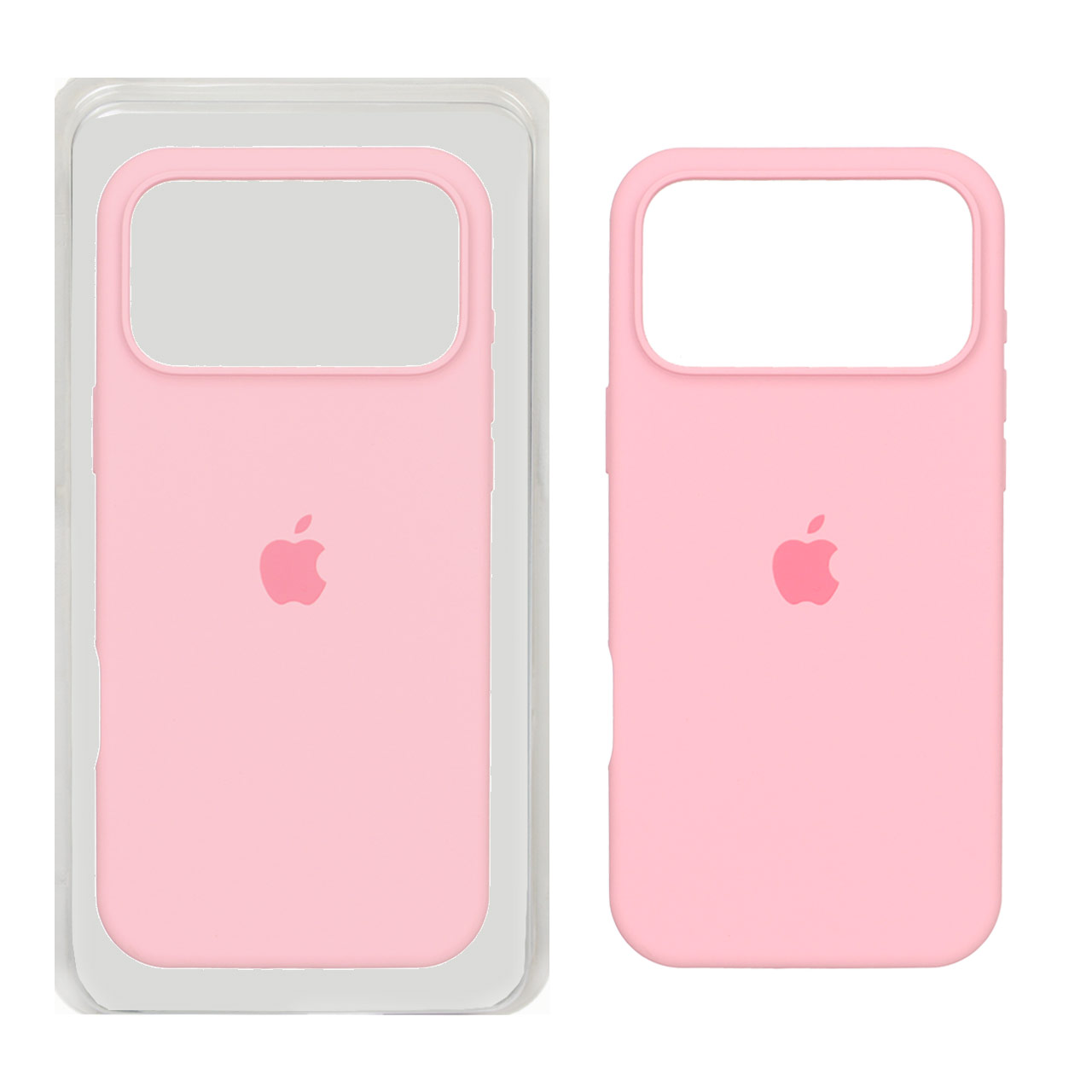 قاب سیلیکونی پاک کنی اورجینال Apple iPhone 17 Pro Max - صورتی (پک اصلی)
