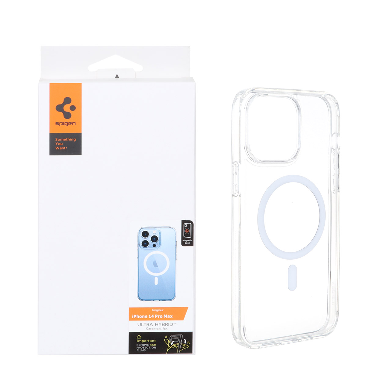 قاب Spigen اورجینال دور ژله ای شفاف MagSafe مدل Apple iPhone 14 Pro Max (پک دار)