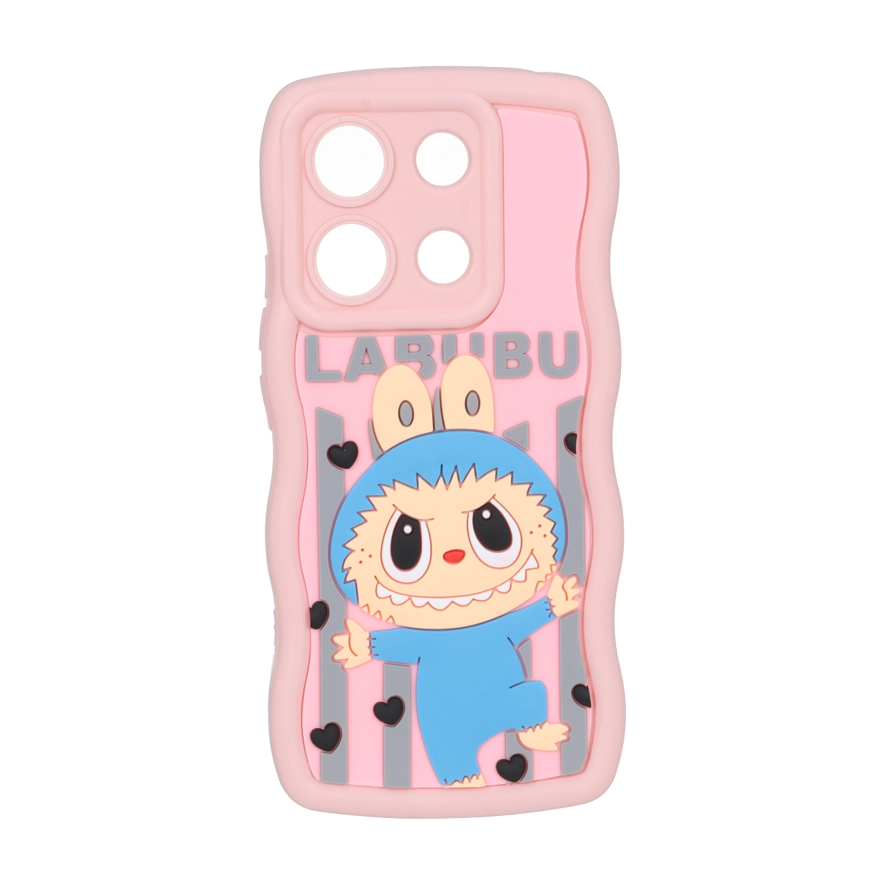 قاب کنگره ای عروسک برجسته محافظ لنزدار Xiaomi Redmi Note 13 4G - طرح 35