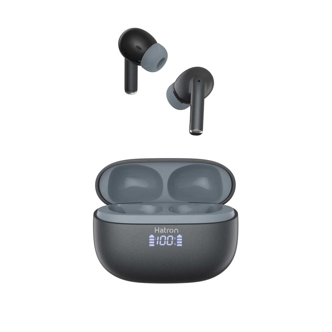 ایرفون بی سیم Hatron مدل HTW410D 4 Mic ANC+ENC - مشکی