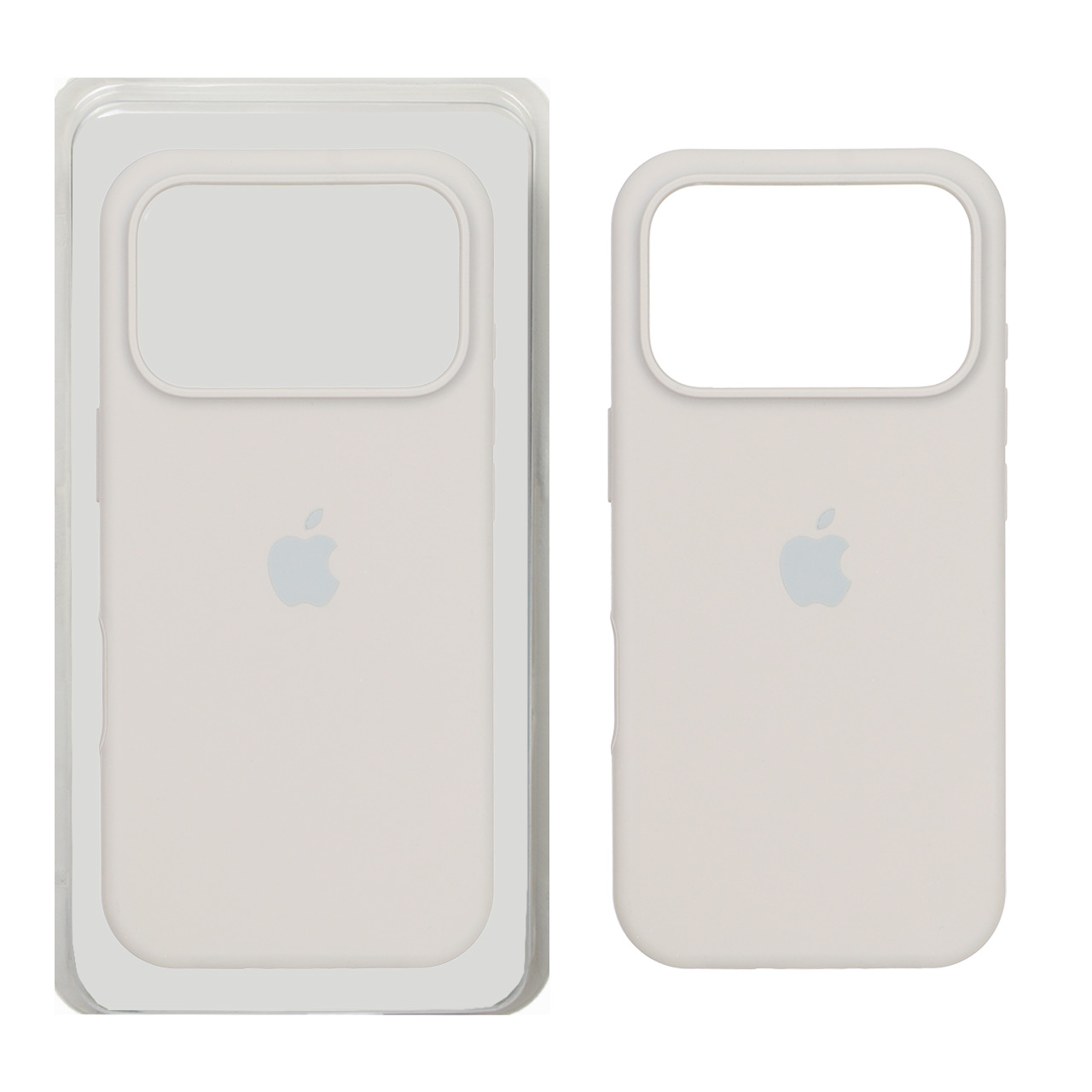 قاب سیلیکونی پاک کنی اورجینال Apple iPhone 17 Pro - طوسی روشن (پک اصلی)