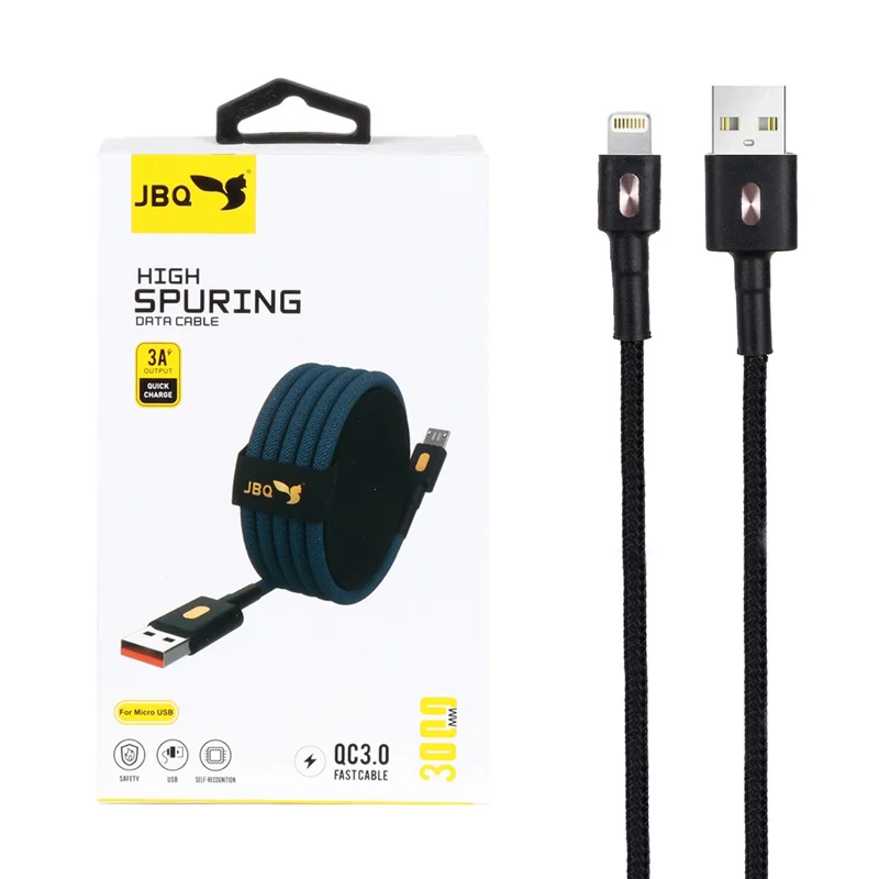 کابل شارژ 3 متری فست آیفون JBQ مدل CA-111 - مشکی (گارانتی یکساله رصاصی)