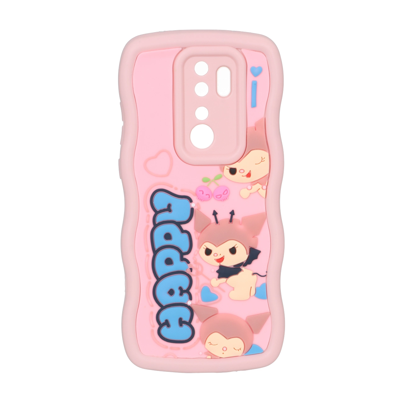 قاب کنگره ای عروسک برجسته محافظ لنزدار Xiaomi Redmi Note 8 Pro - طرح 60