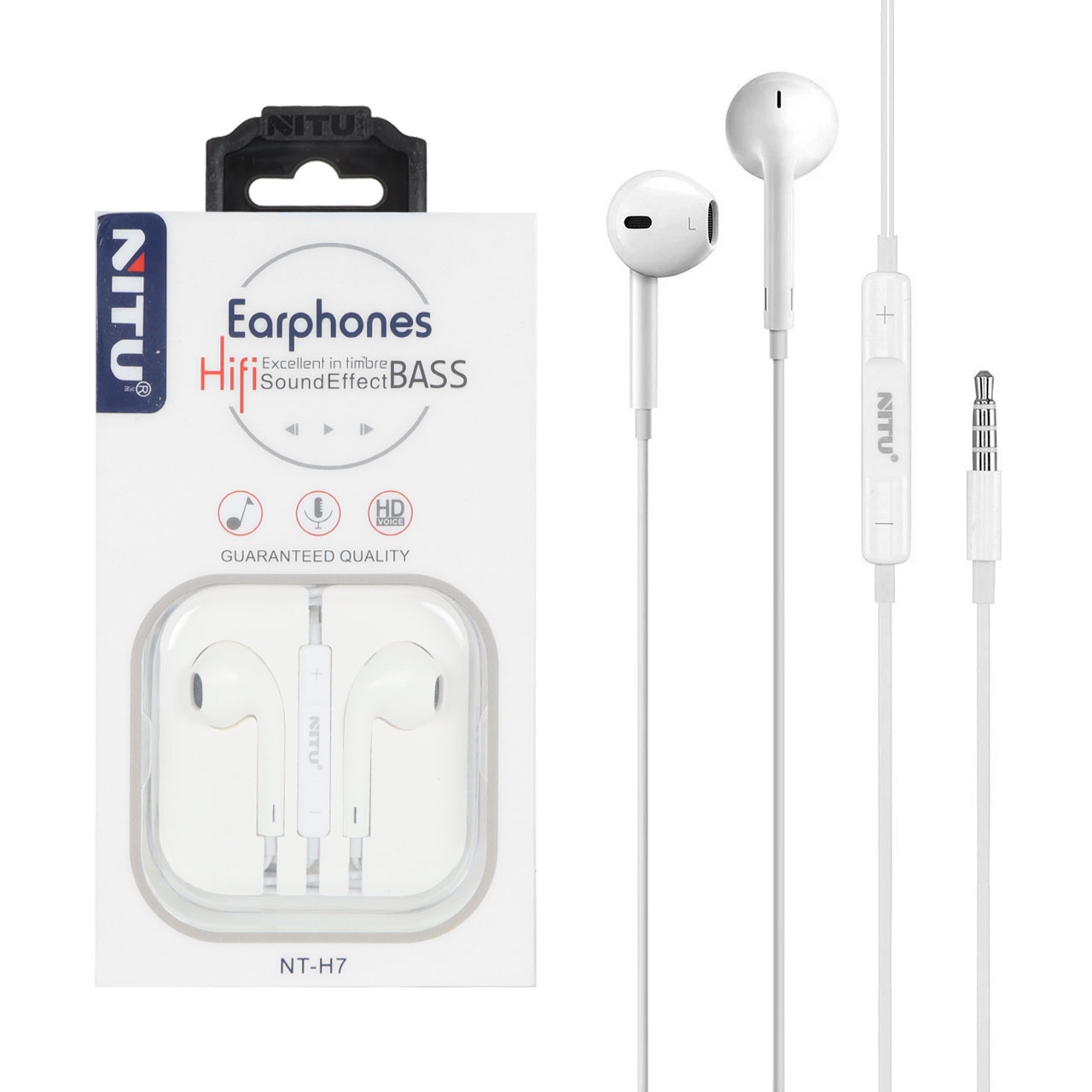 هندزفری باسیم Nitu مدل NT-H7 - سفید
