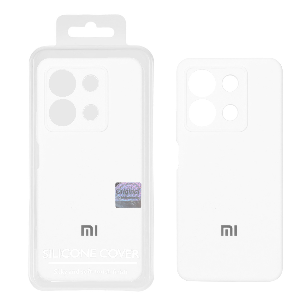 قاب سیلیکونی پاک کنی اورجینال Master Quality مدل Xiaomi Redmi Note 13 4G - سفید (پک دار)