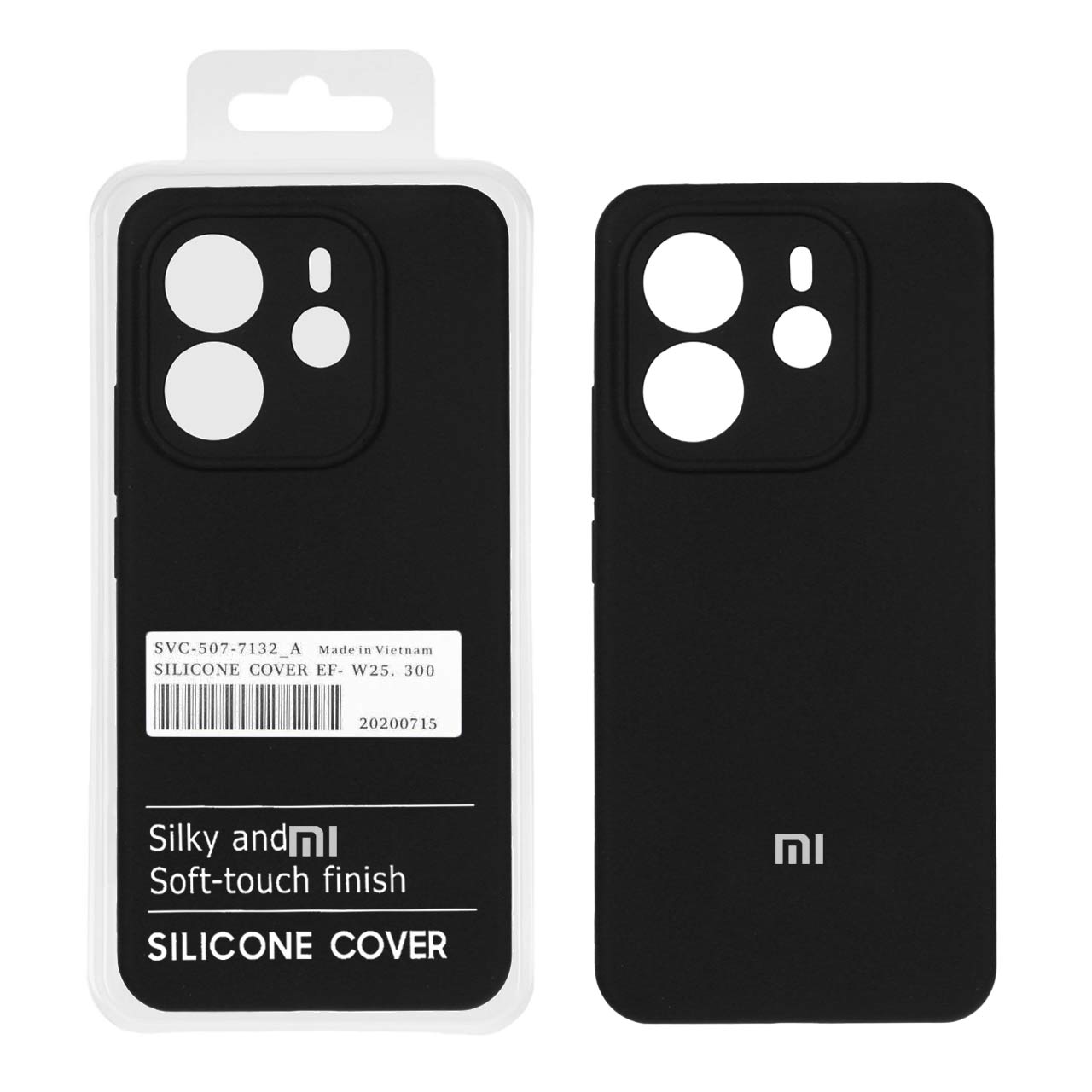 قاب سیلیکونی پاک کنی اورجینال درجه یک Xiaomi Redmi Note 14 4G - مشکی (پک دار)