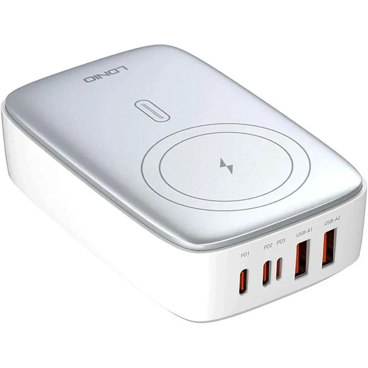 شارژر رومیزی چند کاره LDNIO مدل Q4010 140W - سفید (گارانتی 6 ماهه تعویض نیکان همراه)