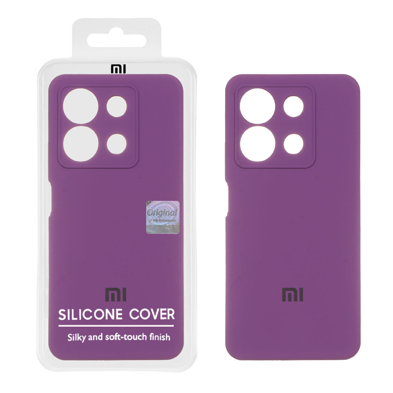 قاب سیلیکونی پاک کنی اورجینال Master Quality مدل Xiaomi Redmi Note 13 4G - ارغوانی (پک دار)