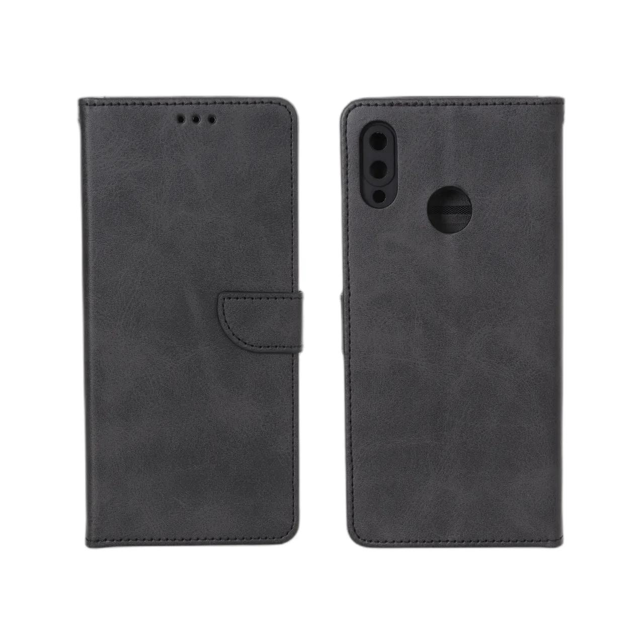 کیف چرمی موبایل مگنتی محافظ لنزدار Huawei Y7 Prime (2019) / Huawei Y7 (2019) - مشکی