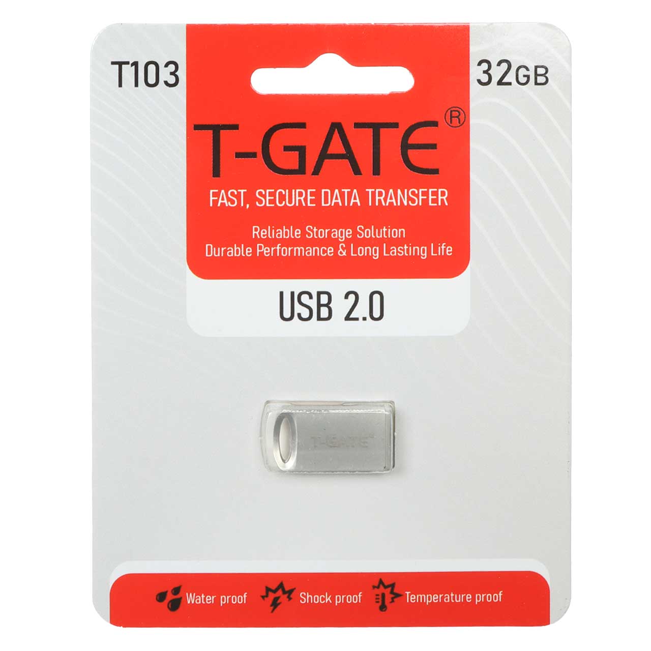 T-GATE T103 USB2.0 Flash Memory - 32GB - نقره ای (گارانتی آسان سرویس)