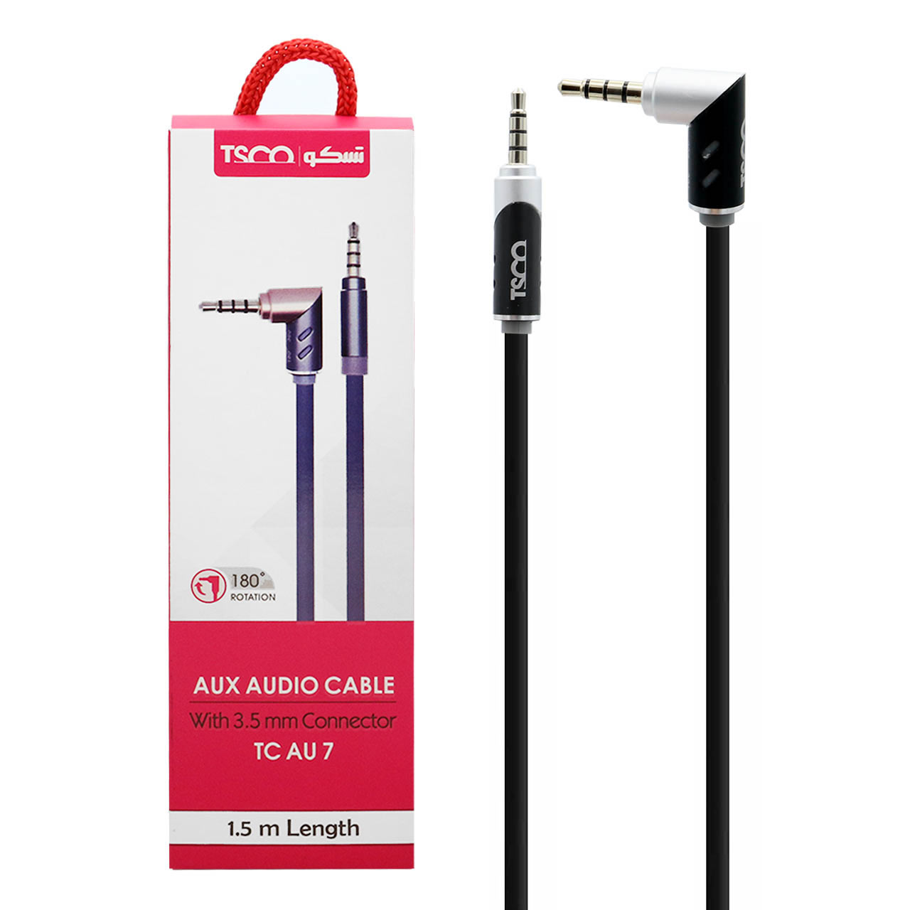 کابل صدا TSCO AUX مدل TC AU7 - مشکی نقره ای
