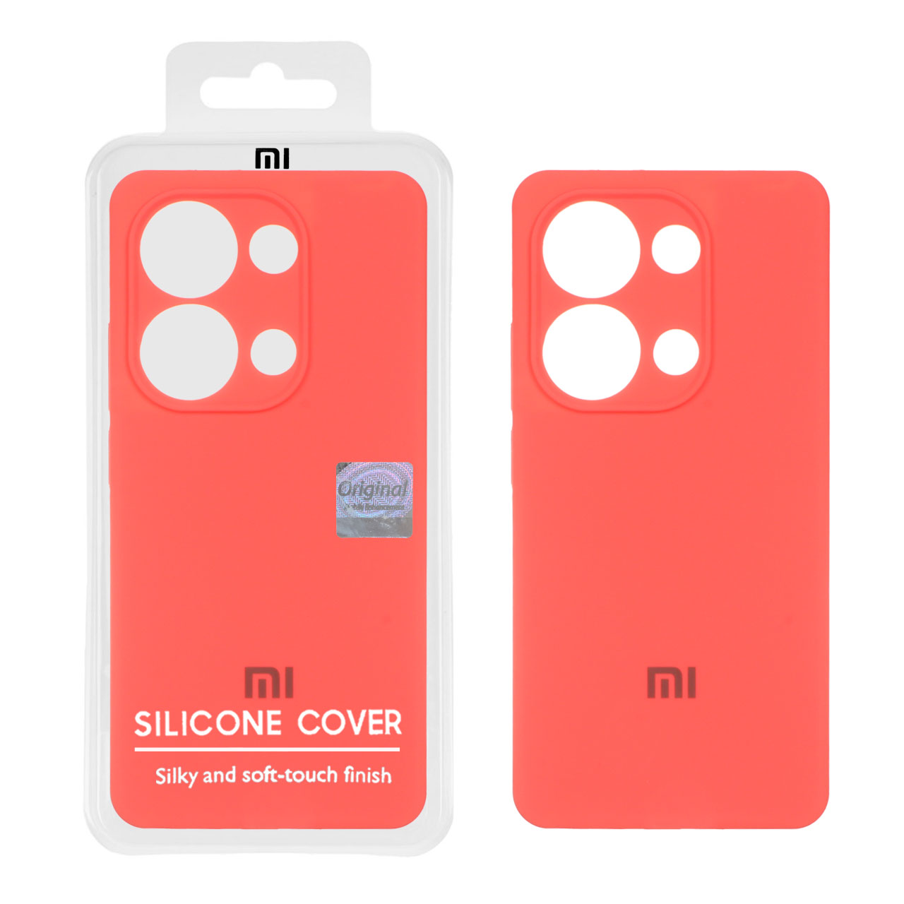 قاب سیلیکونی پاک کنی اورجینال Master Quality مدل Xiaomi Redmi Note 14S / Note 13 Pro 4G / M6 Pro 4G - مرجانی (پک دار)