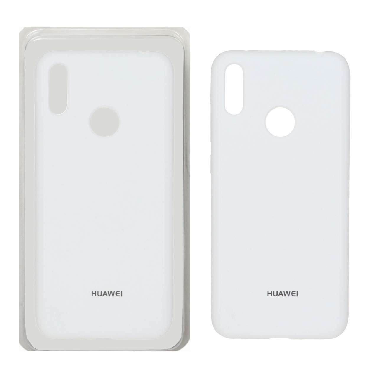 قاب سیلیکونی پاک کنی اورجینال Huawei Y7 Prime (2019) / Huawei Y7 (2019) - سفید (پک دار)