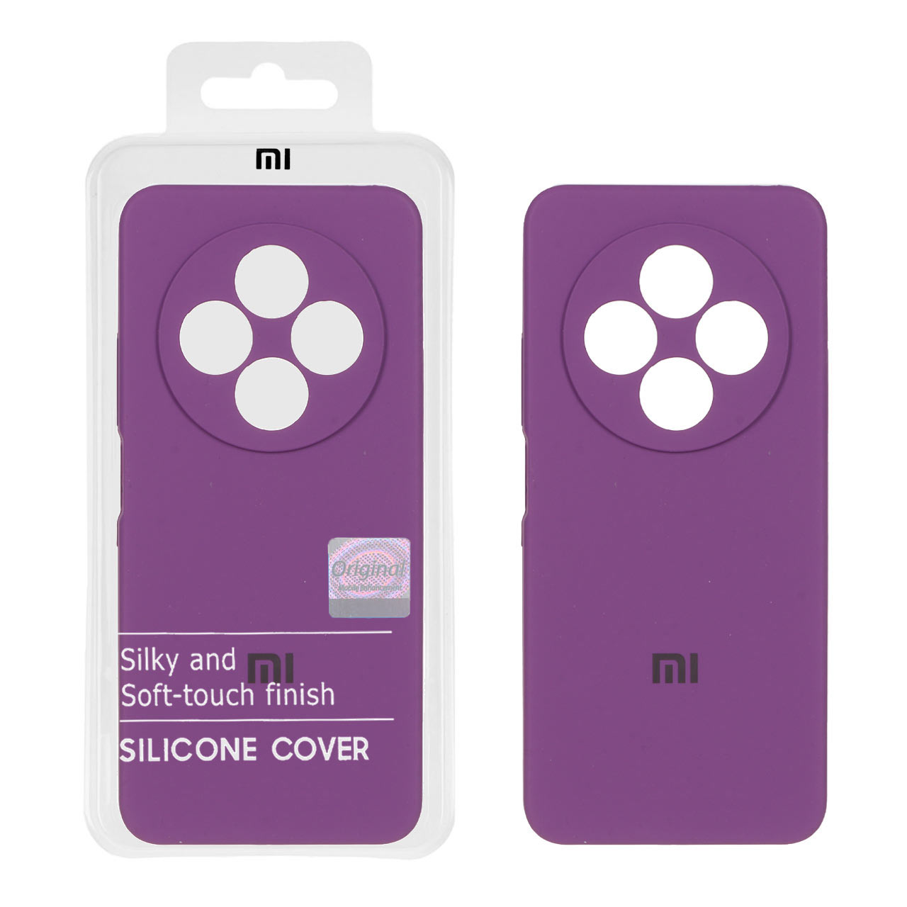 قاب سیلیکونی پاک کنی اورجینال Master Quality مدل Xiaomi Redmi 14C / Redmi A4 / Poco C75 - ارغوانی (پک دار)