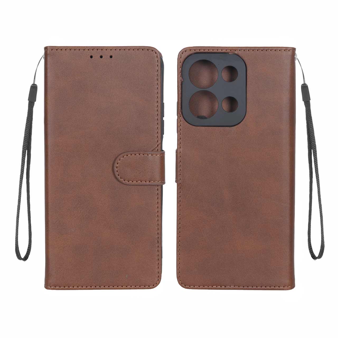 کیف موبایل مگنتی Xiaomi Redmi 15C / Poco C85 - قهوه ای تیره