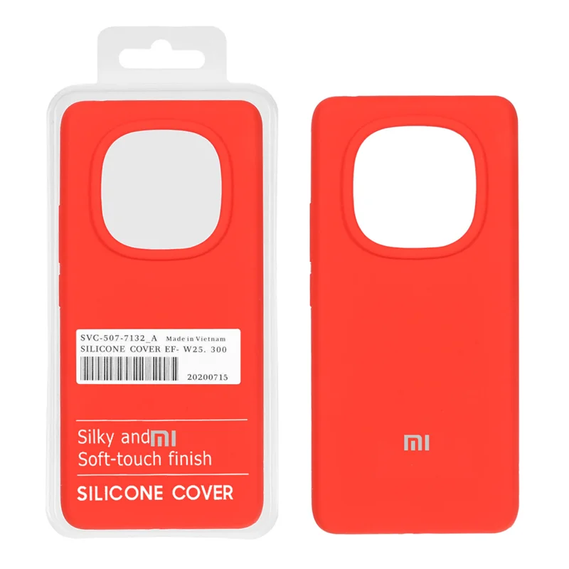 قاب سیلیکونی پاک کنی اورجینال درجه یک Xiaomi Redmi Note 14 Pro Plus 5G - قرمز (پک دار)