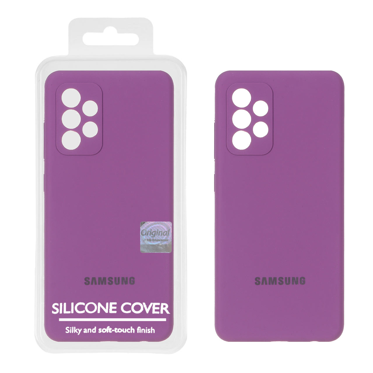 قاب سیلیکونی پاک کنی اورجینال Master Quality مدل Samsung Galaxy A52 / A52s - ارغوانی (پک دار)
