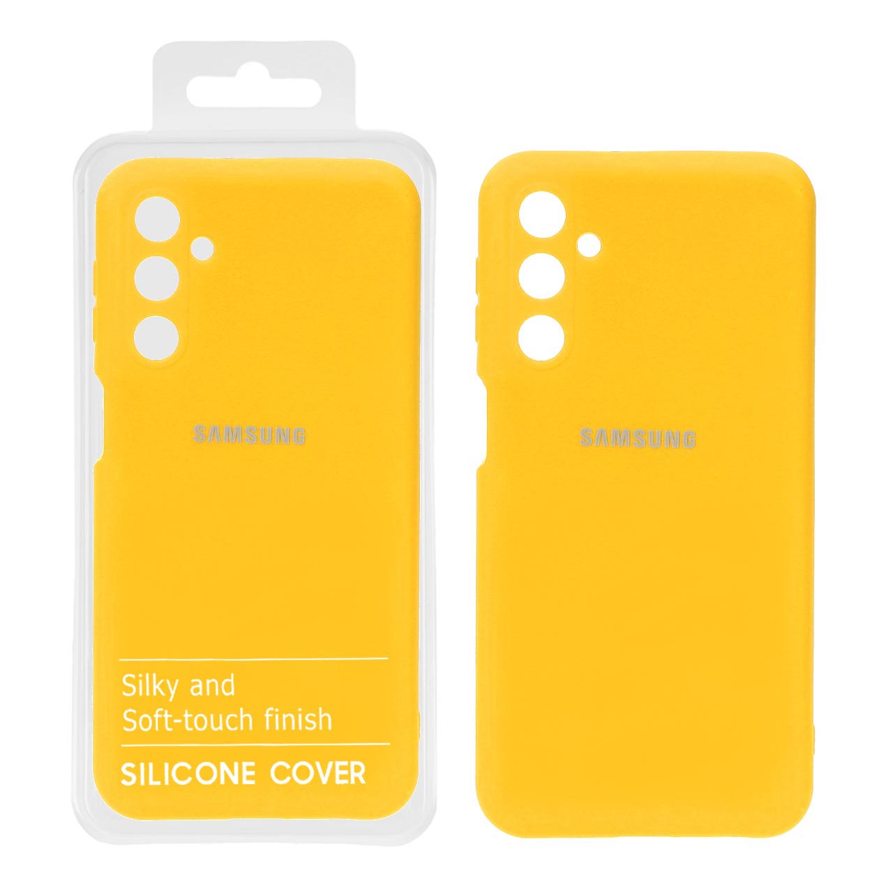 قاب نیو سیلیکون محافظ لنزدار Samsung M34 - RFF - زرد (پک دار)