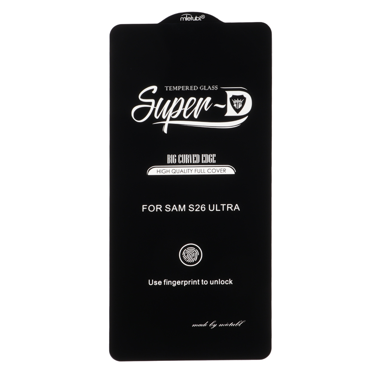 محافظ صفحه نمایش شیشه ای Full Cover Super D Mietubl مدل Samsung Galaxy S26 Ultra