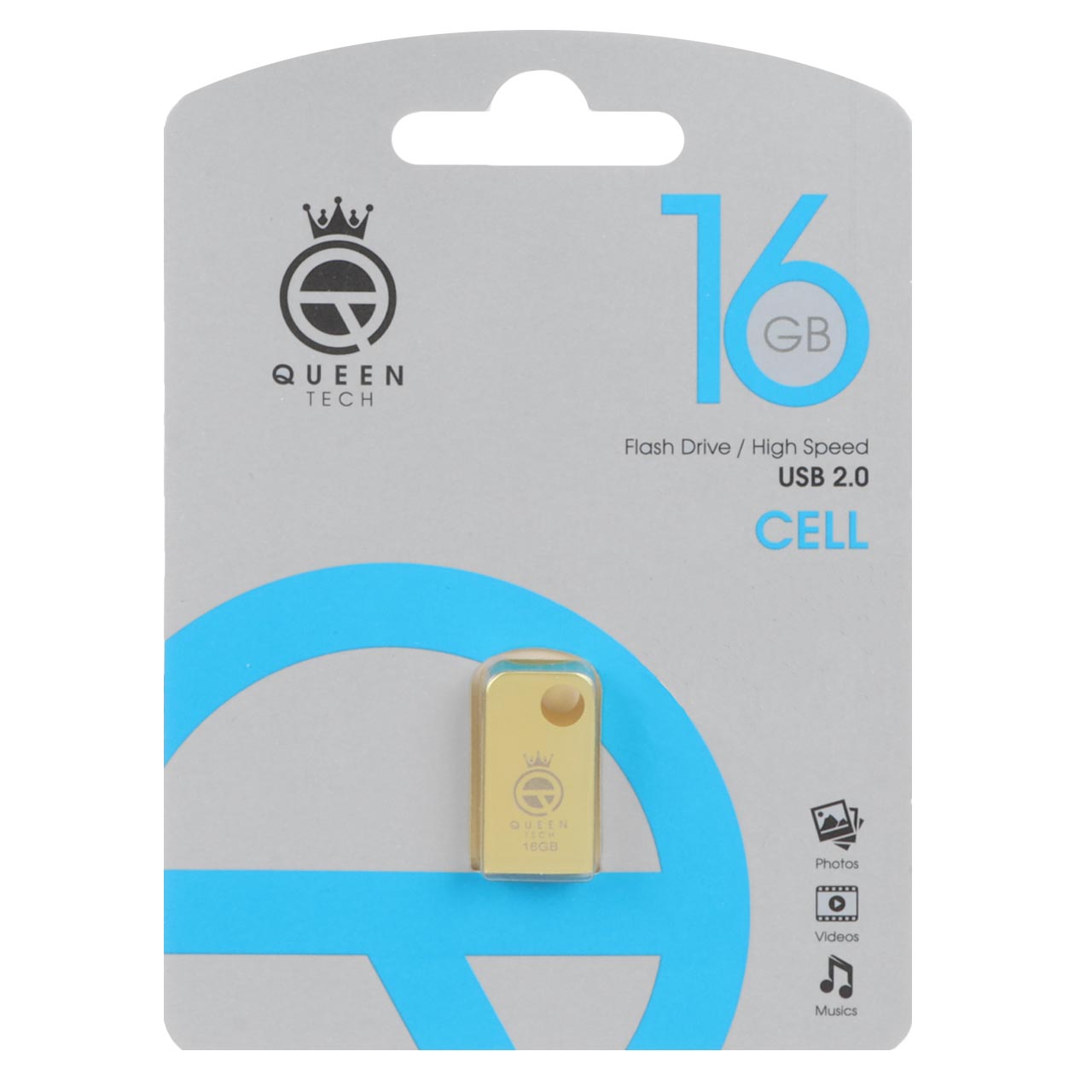 (گارانتی مادام العمر شرکت آی تین) طلایی Queen CELL USB2.0 Flash Memory - 16GB