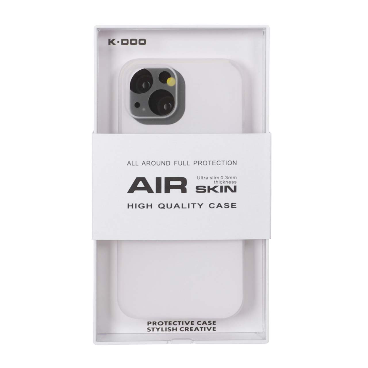قاب Original KZDoo Air Skin مدل Apple iPhone 13 / iPhone 14 - سفید (پک دار) - NTC