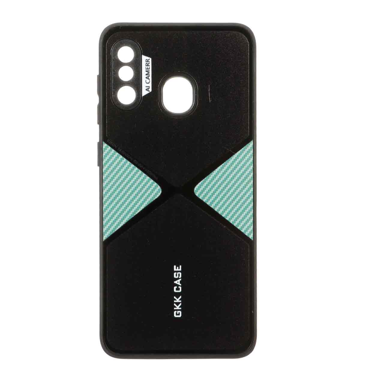 قاب GKK دور براق طرح X محافظ لنزدار Samsung Galaxy A30 / A20 - سبز