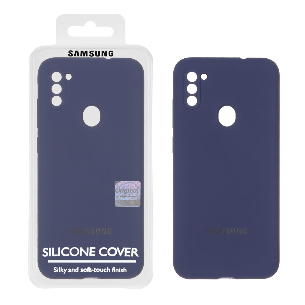قاب سیلیکونی پاک کنی اورجینال Master Quality مدل Samsung Galaxy A11 / M11 - سرمه ای (پک دار)