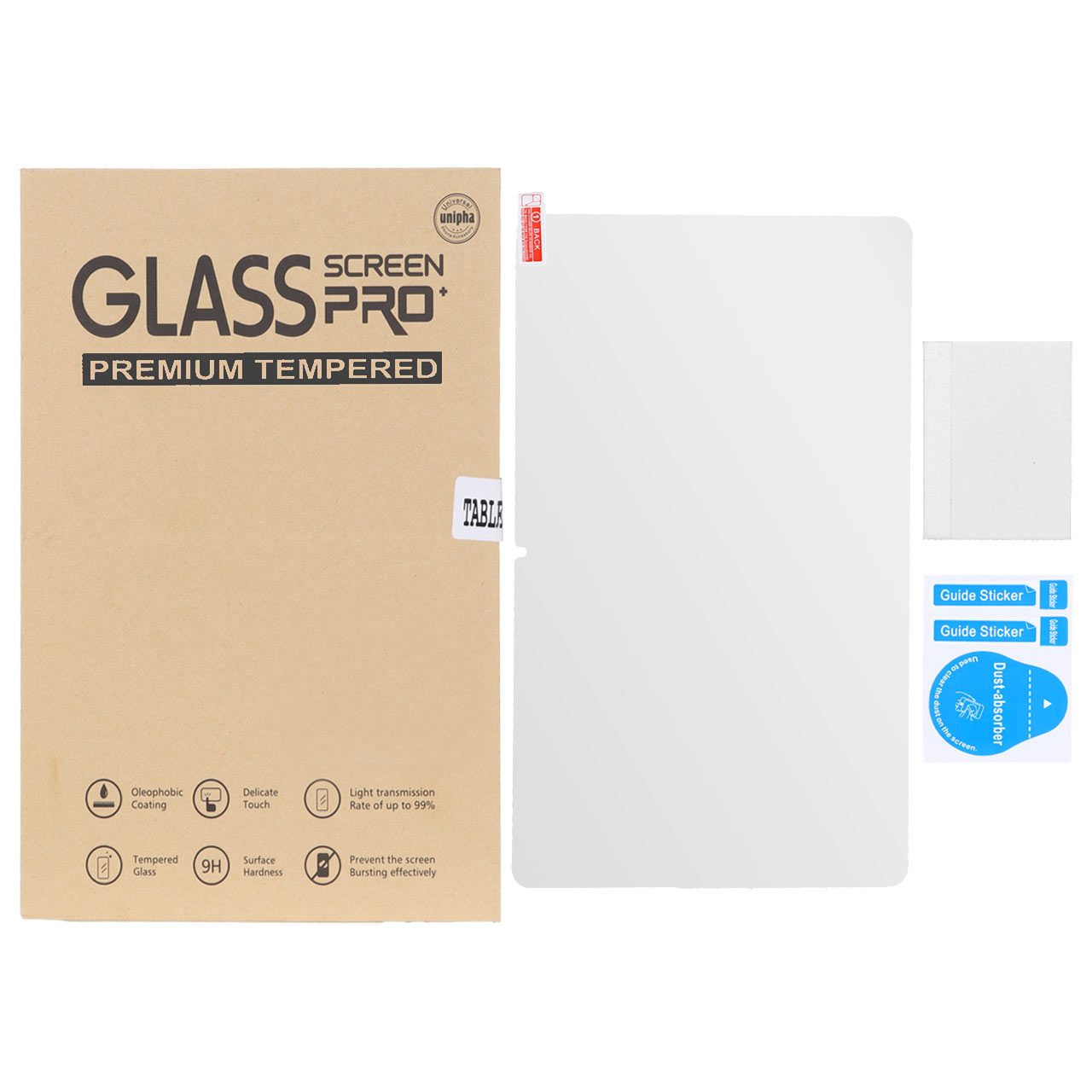 محافظ صفحه نمایش شیشه ای تبلت Unipha به همراه کاردک Samsung Galaxy Tab S10 (پک دار)