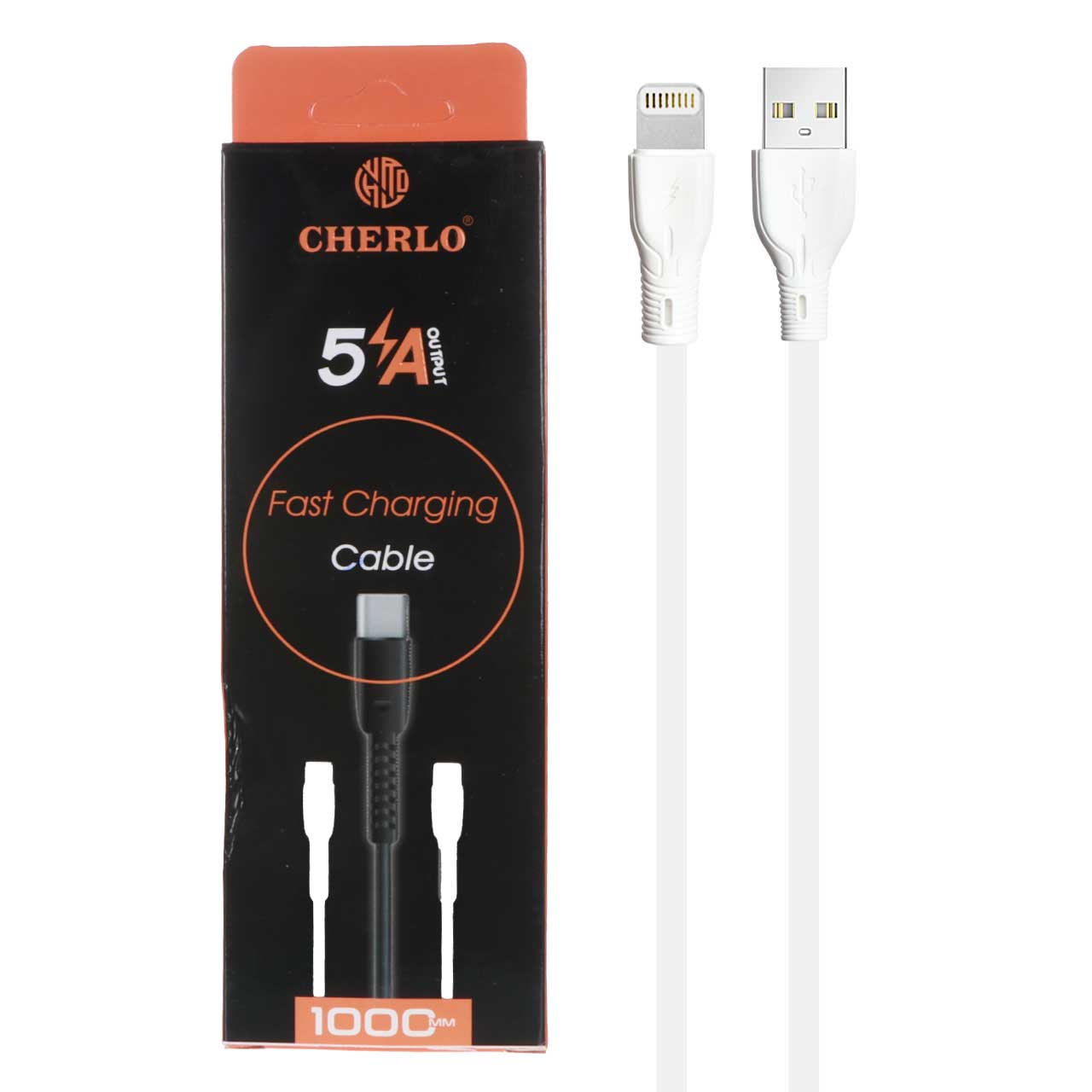 کابل شارژ فست آیفون CHERLO مدل CH-IP09 - سفید - SMO