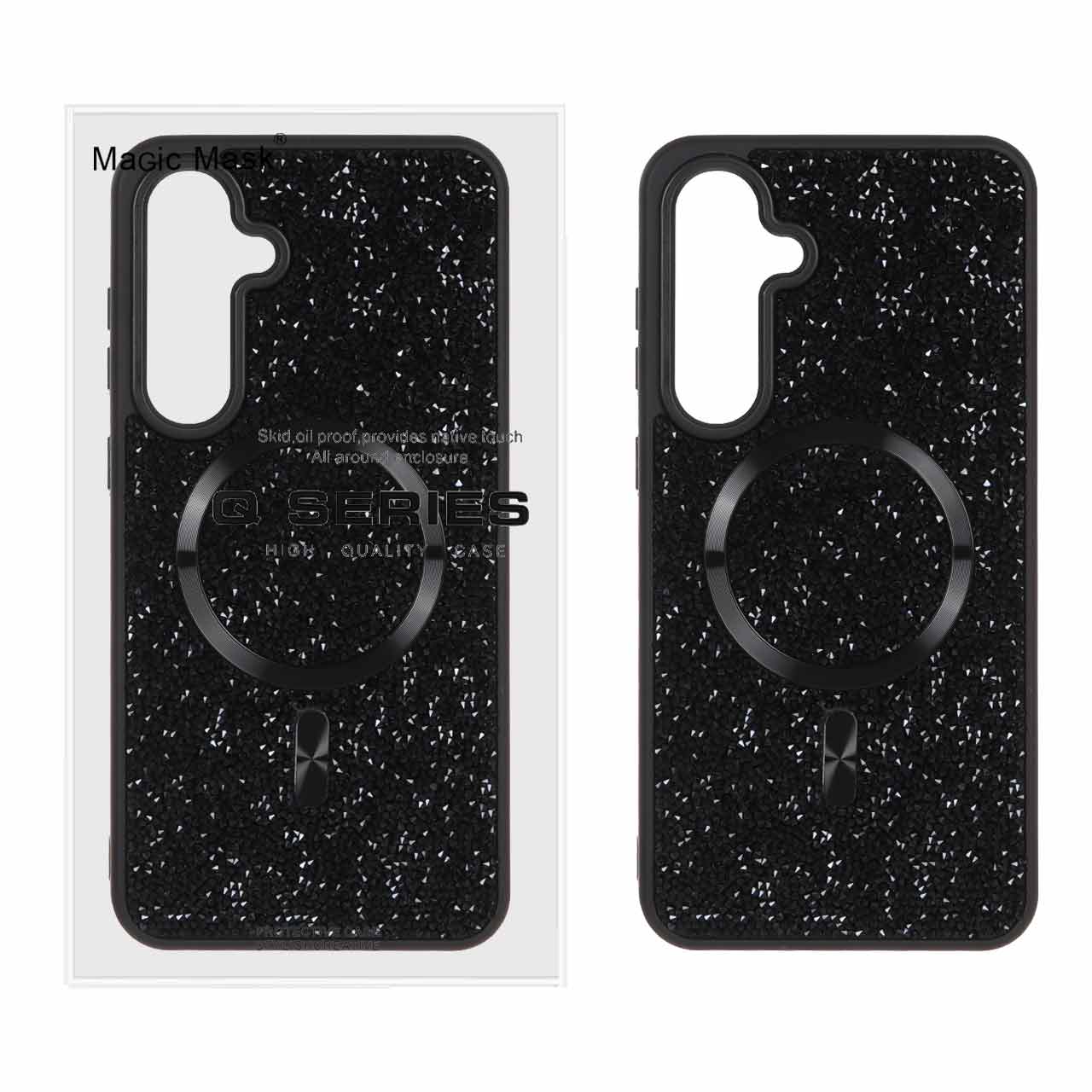 قاب اورجینال دیاموند Magsafe مدل Samsung Galaxy S24 FE - مشکی (پک دار)