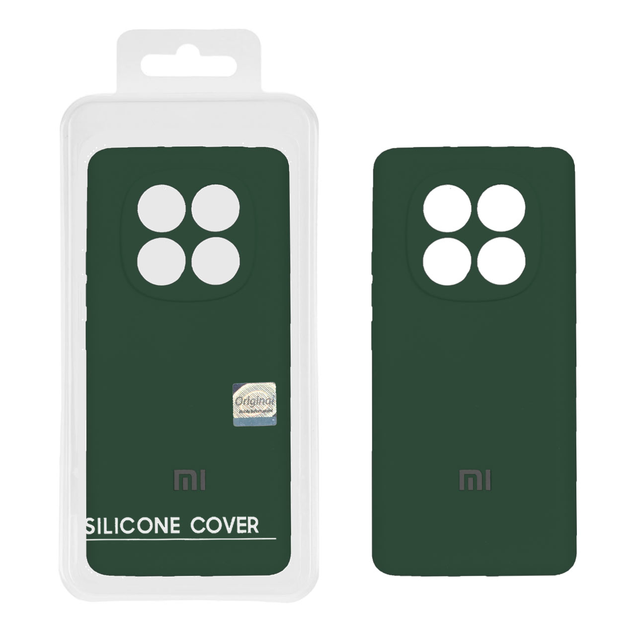 قاب سیلیکونی پاک کنی اورجینال Master Quality مدل Xiaomi Redmi Note 14 Pro 4G - سبز تیره (پک دار)