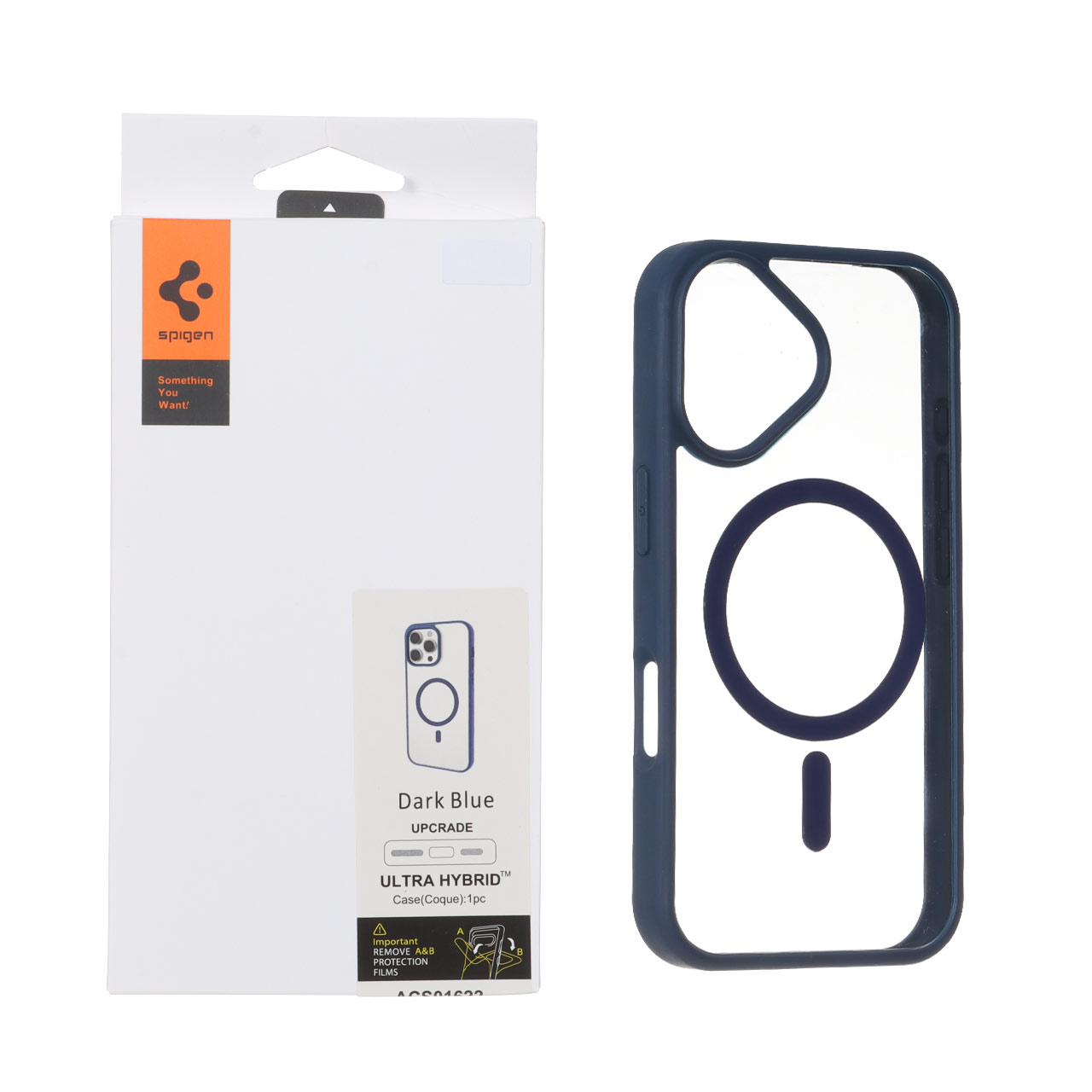 قاب اورجینال Magsafe Spigen با توری اسپیکر فلزی Apple iPhone 16 - سرمه ای (پک دار)