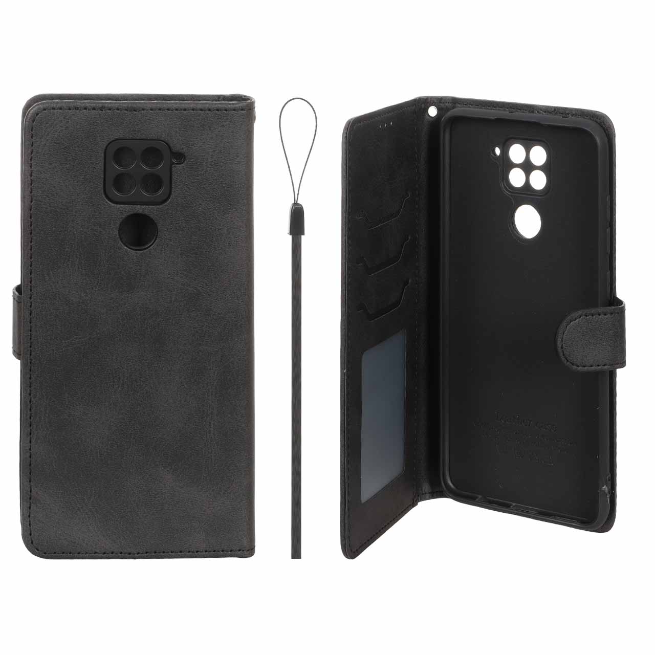 کیف موبایل مگنتی درجه یک داخل خز MNC Plus مدل Xiaomi Redmi Note 9 / Redmi 10X 5G / Redmi 10X Pro 5G - مشکی