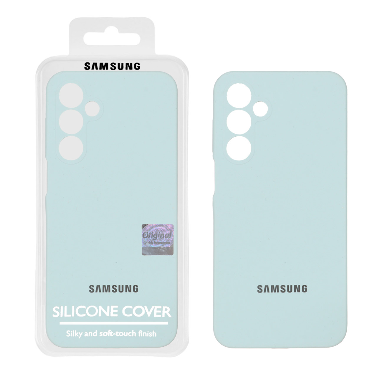 قاب سیلیکونی پاک کنی اورجینال Master Quality مدل Samsung Galaxy A16 - آبی کبریتی (پک دار)
