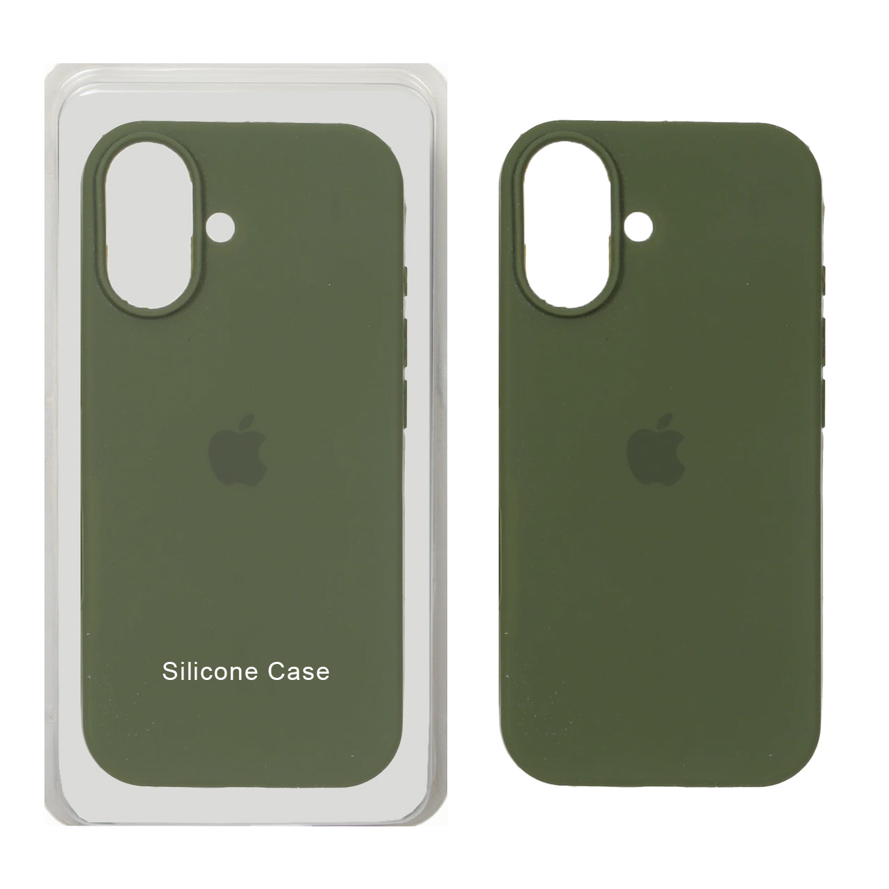 قاب سیلیکونی پاک کنی اورجینال Apple iPhone 17 - سبز زیتونی (پک اصلی)