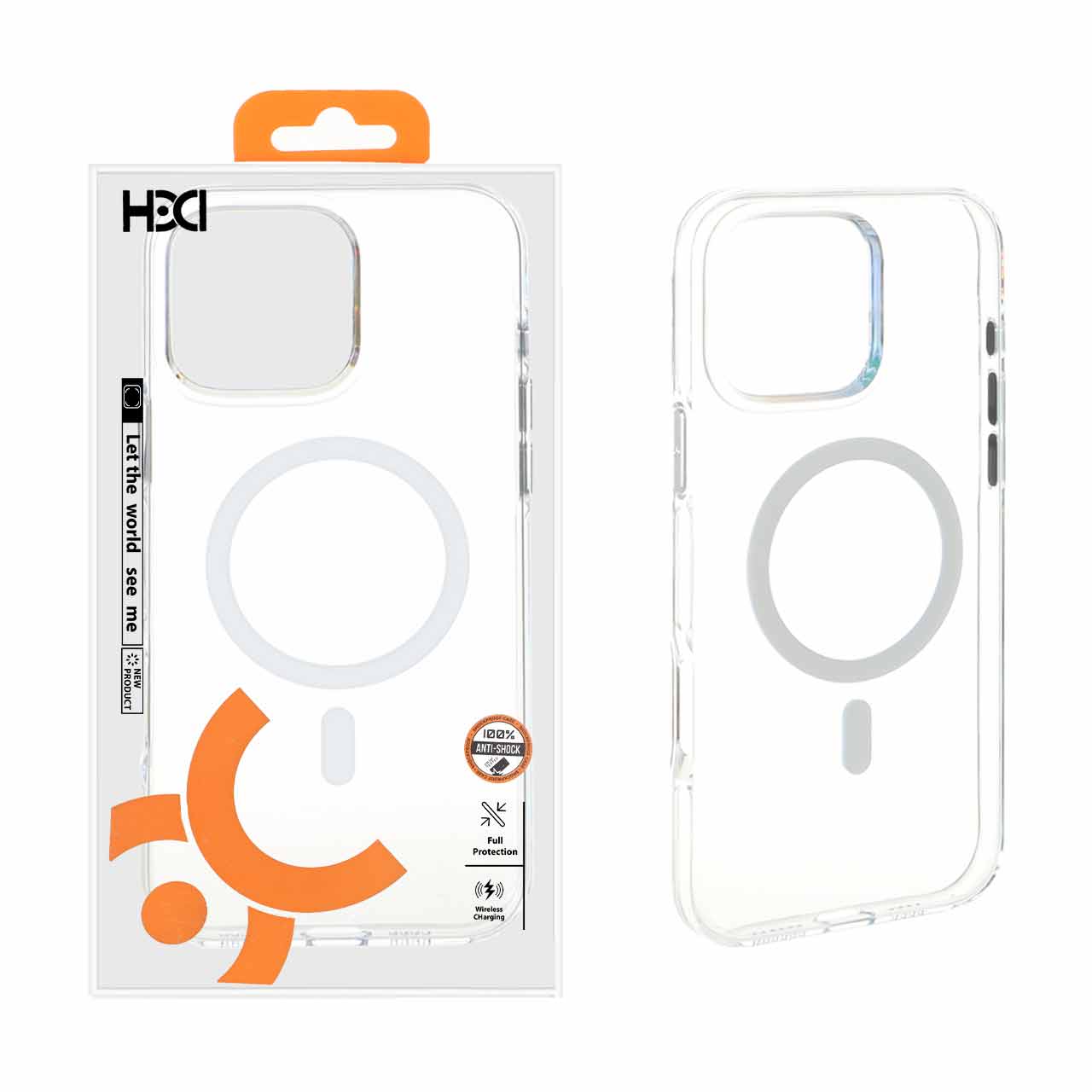 قاب اورجینال HDD شفاف کریستالی MagSafe مدل Apple iPhone 16 Pro Max - سفید (پک دار)