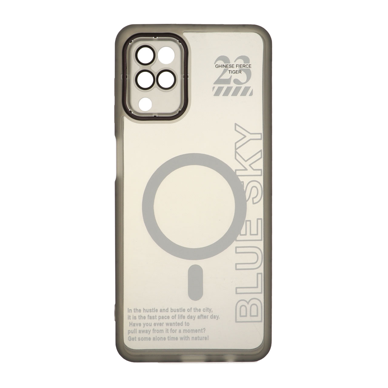 قاب Diamond Space طرح مگ سیف لنز گلس دار Samsung Galaxy A12 / M12 / F12 - مشکی - MPS