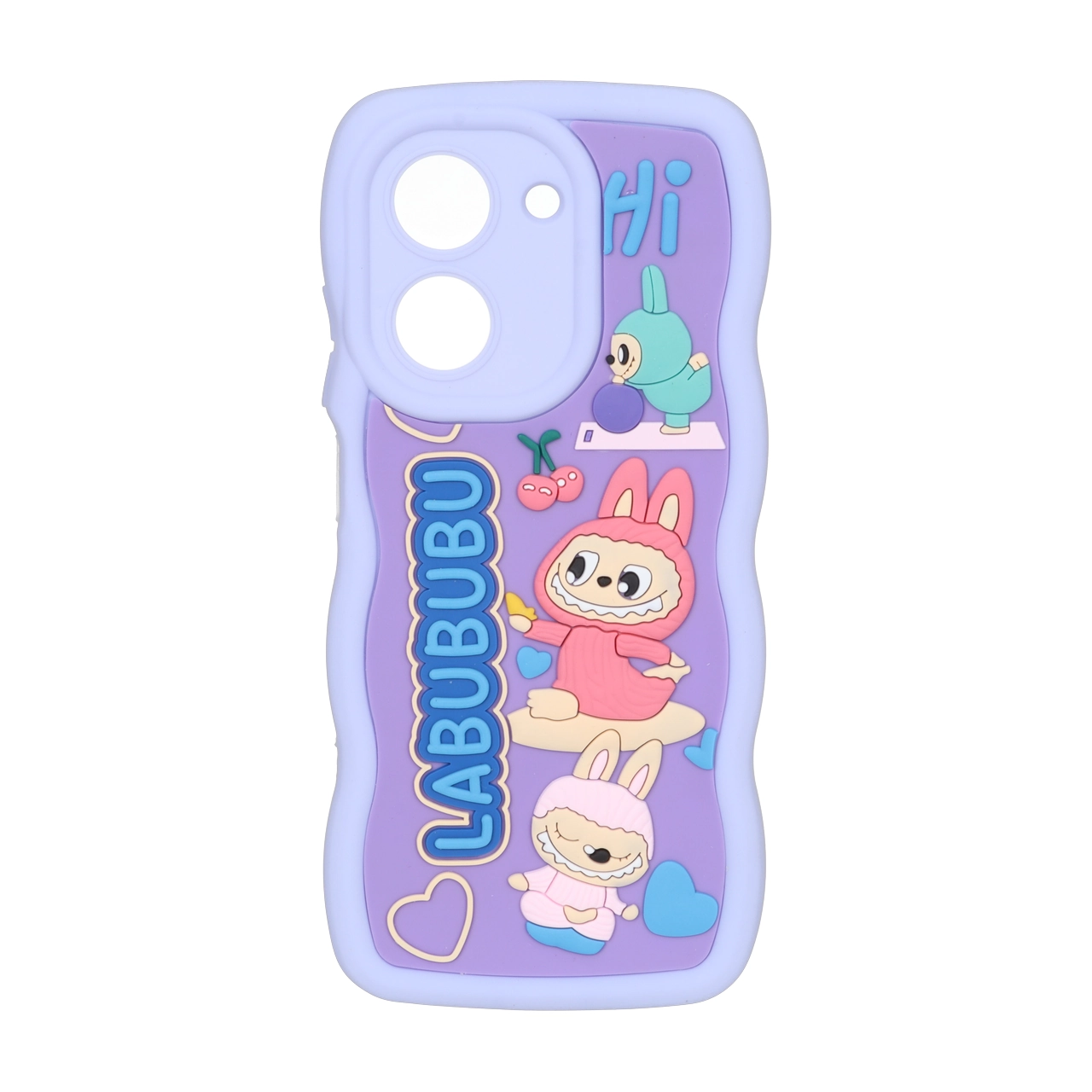 قاب کنگره ای عروسک برجسته محافظ لنزدار Xiaomi Redmi A5 / Poco C71 - طرح 41