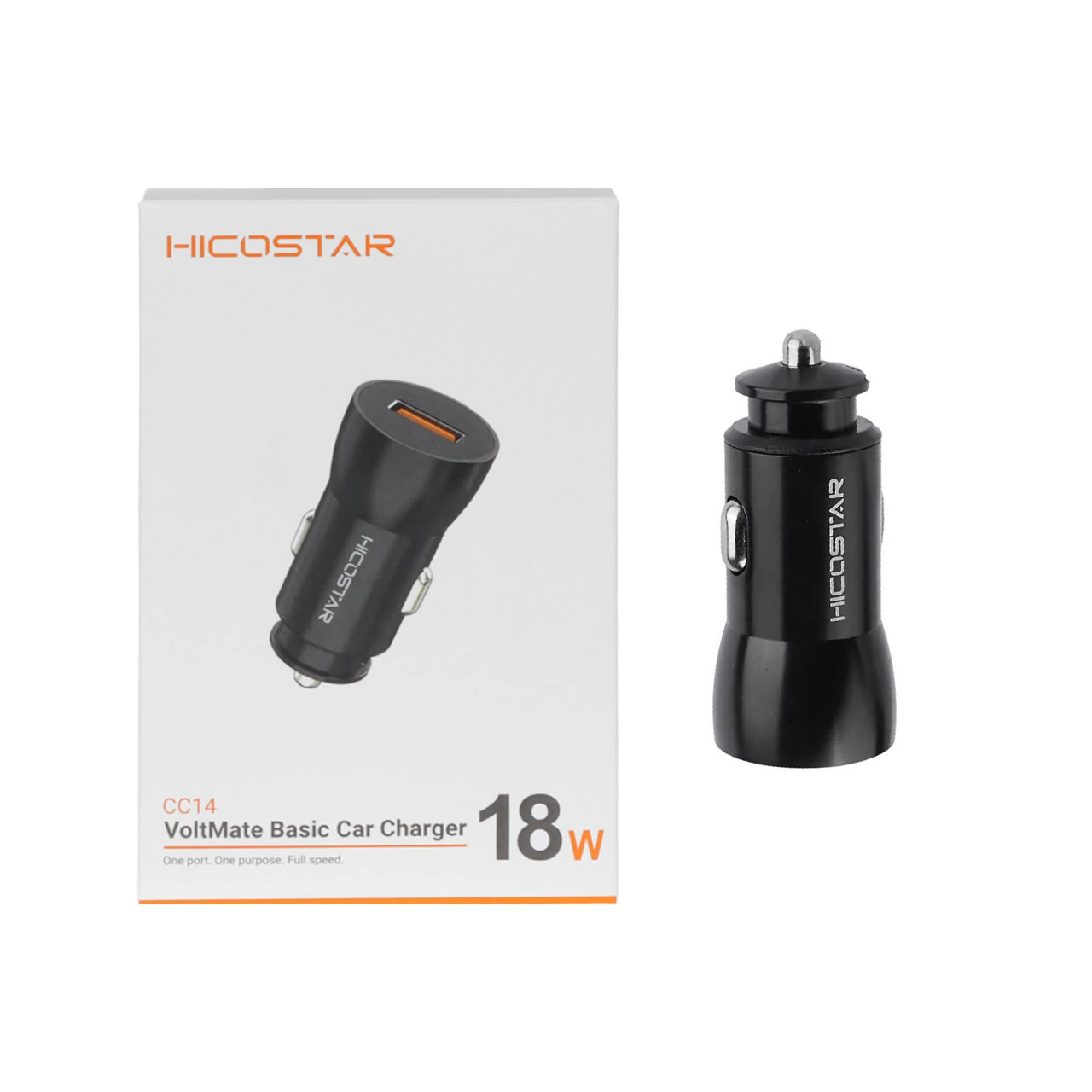 شارژر فندکی فست تک پورت Hicostar مدل CC14 18W - مشکی