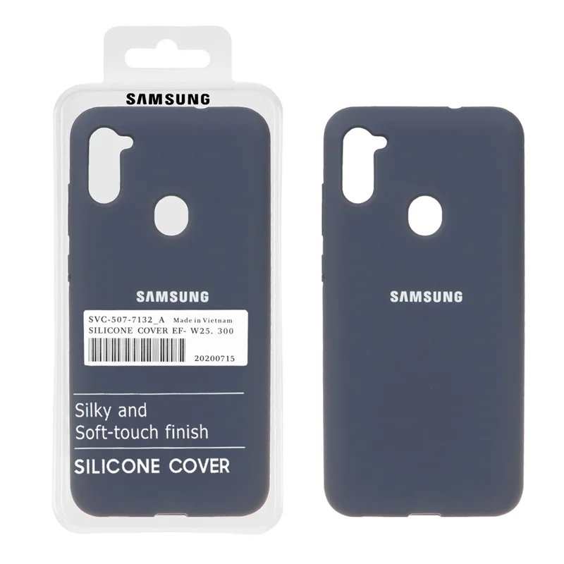 قاب سیلیکونی پاک کنی اورجینال درجه یک Samsung Galaxy A11 / M11 - سرمه ای (پک دار)