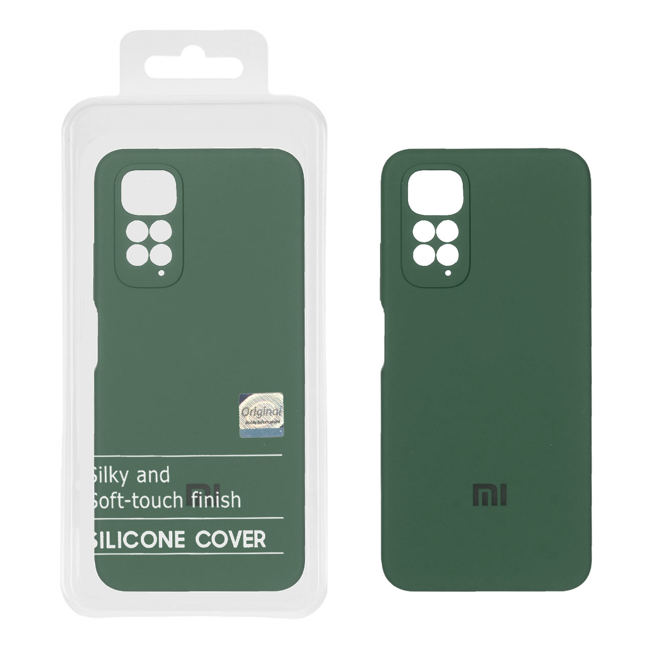 قاب سیلیکونی پاک کنی اورجینال Master Quality مدل Xiaomi Redmi Note 11 4G / Redmi Note 11S - سبز تیره (پک دار)