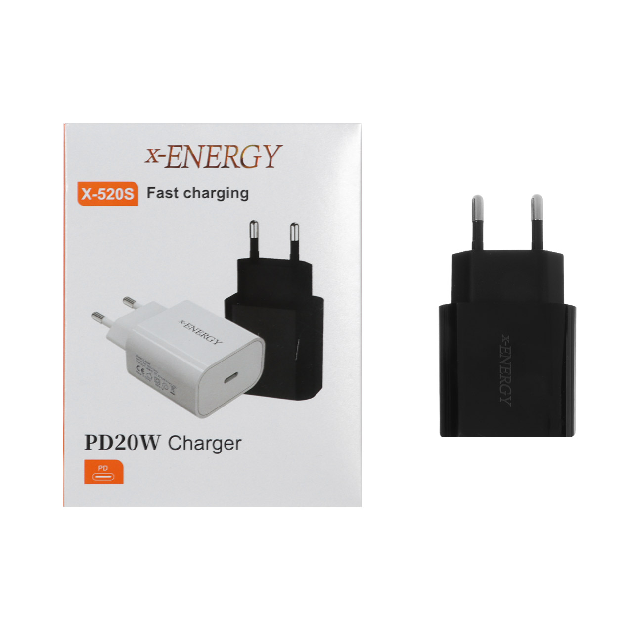 شارژر دیواری فست و PD تک پورت X-Energy مدل X-520S - مشکی (گارانتی IPM)