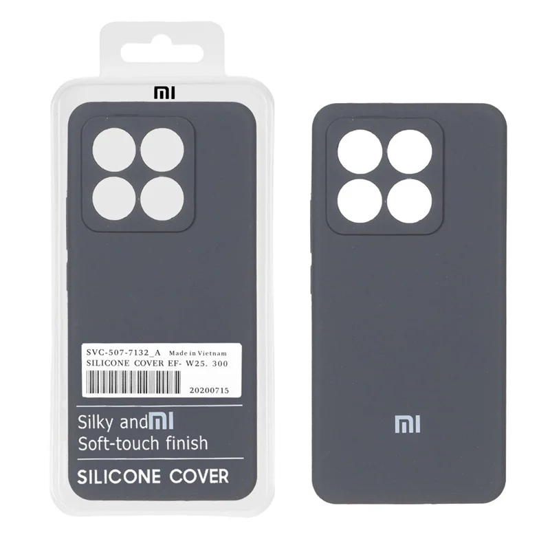 قاب سیلیکونی پاک کنی اورجینال درجه یک Xiaomi Mi 14T - خاکستری (پک دار)