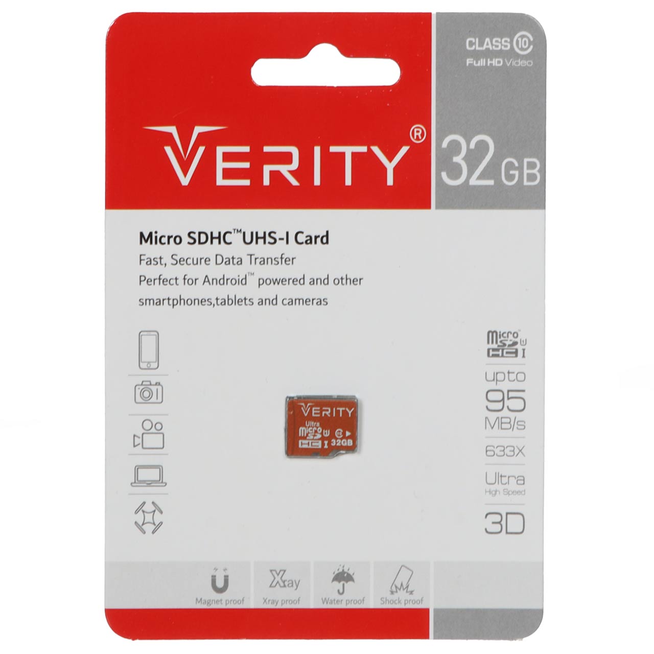 Verity microSDHC U1 633X - 95MB/S - 32GB(گارانتی آسان سرویس)